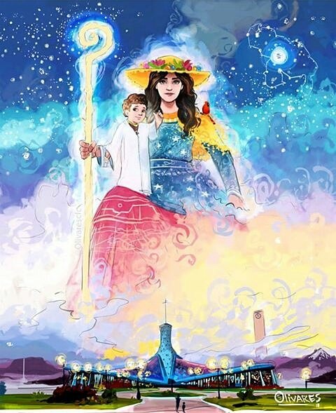 SALVE DIVINA PASTORA. Toda Venezuela te adora. Cuida y bendice a los venezolanos. Esta espectacular nueva obra de <a href="/Olivarescfc/">Oscar Olivares</a> refleja el amor y devoción de un pueblo. #Visita162