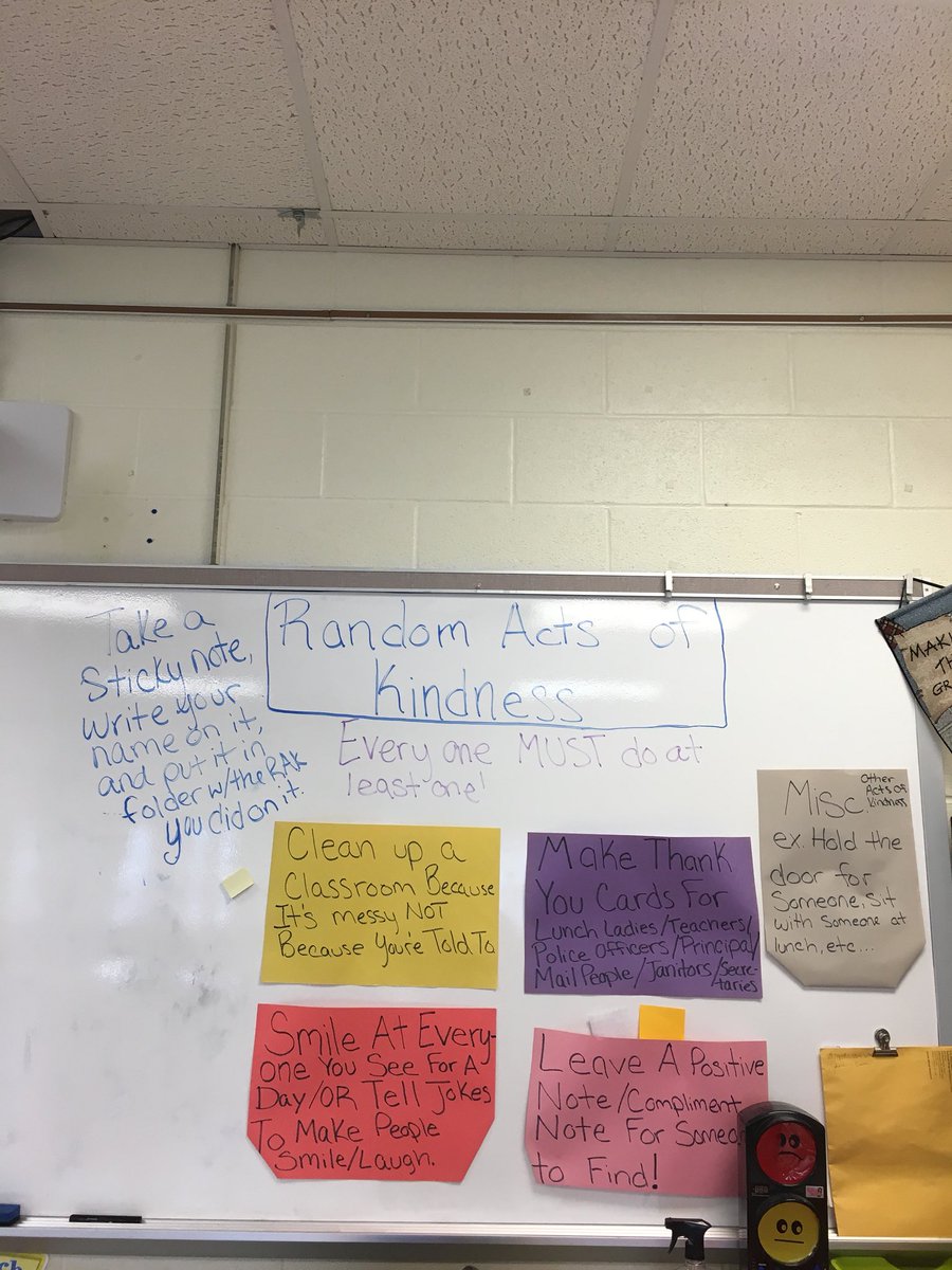 ADContrillo's tweet image. My students completed their random acts of kindness before the Christmas break! #creatingcharacter #kindnessmatters