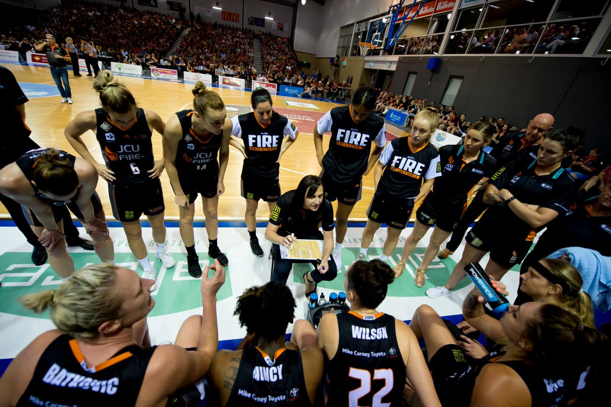 TownsvilleFire's tweet photo. Photo Gallery| The JCU Townsville Fire secured the opening game of the 2017/18 @WNBL Grand Final series against Melbourne last night. Check out all the action from the five-point win thanks to NQ Images ---> https://t.co/UXnRAQLEhl #FireUpTownsville https://t.co/fiED4IVhgr