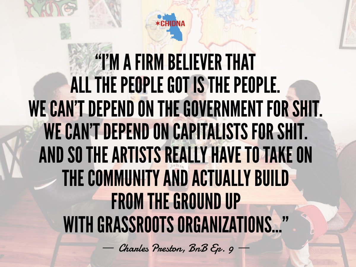 ChiDrillandAct's tweet photo. Check the 1st #ChiDNA #BourbonNBrownTown #podcast. Listen on Google Play, Apple, or SoapBoxPO[dot]com/Podcast.

Ep. 9 - Art in Activism ft. @_CharlesPreston

S/O @Tweak_G @RicWilson @DavidEllis00 (happy birthday btw)
#Drill #Activism #Art #TruthToPower #ChurchOnThe9 #SaveCSU #BnB https://t.co/ceufrp6AIC