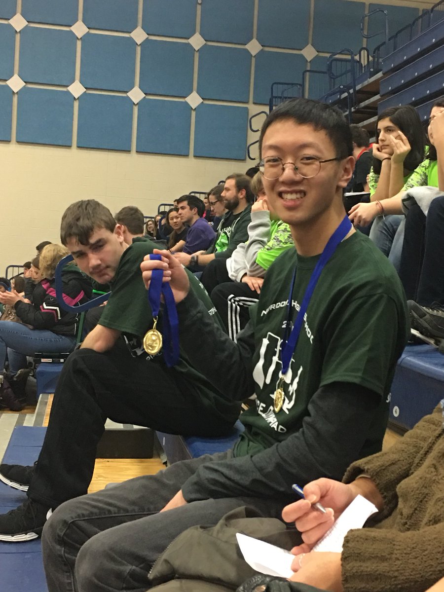 SandvickScience's tweet photo. Ethan Lee and Matthew Schmidt taking 1st in chem lab! @CaseyGWright @DrJoeClark #scioly https://t.co/95Quom8Rjz