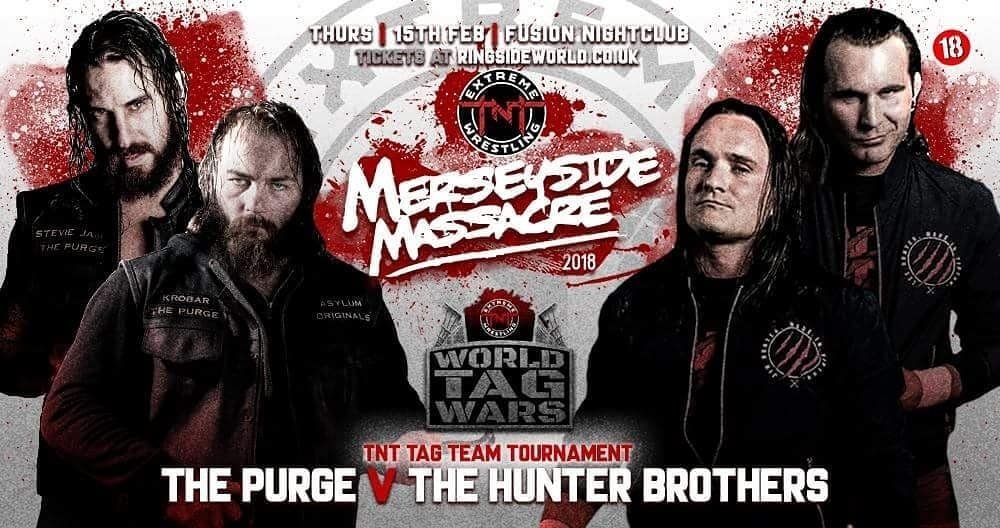Steviejames1986's tweet photo. #WeCantBeStopped
#KingsWillFall
#OutlawsWillRise
#ThePurge will be the @TNTExtremeWres #TagTeamChampions
#MerseysideMassacre2018 it starts with the #TheHunterBrothers on the
15th February
Extreme VIP are now SOLD OUT, only general tickets available at
https://t.co/bNRCgkVEjB https://t.co/wDgnFDAvGF