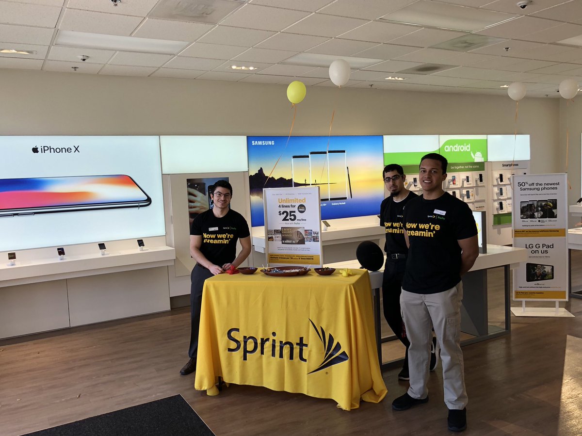 friendly faces and a stellar team ready to assist in getting you onto the best network for Unlimited Freedom! Come on in for #SprintSaturday #nowwearestreaming #hulu #expertschoice <a href="/MikeXPC/">Mike</a> <a href="/GFLO1010/">Giovanni Flores</a> <a href="/ExpertsChoice/">UCR Sprint</a>