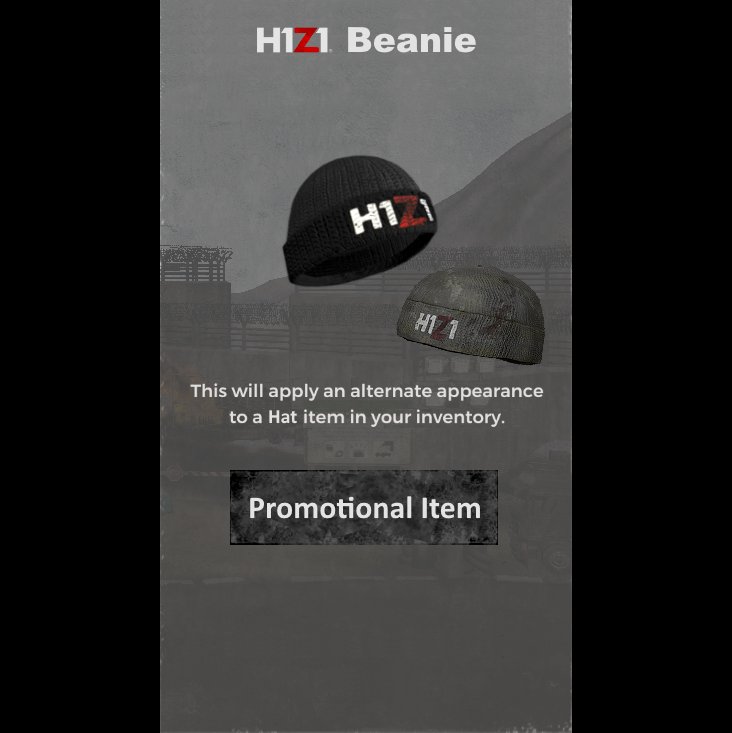 Chip Becks Nøjagtig SneakyFeet on Twitter: "Can we update the H1Z1 Beanie icon? I'd like to put  it in my Steam item showcase, but the current one is so sad and floppy  looking. @H1Z1 @3DZimmerman @