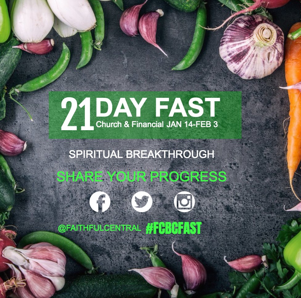 BishopUlmer's tweet photo. Our church &amp; financial FAST starts tomorrow. We are excited to hear from you. We want to know how your FAST is going, encourage you and answer your questions.  Please use #FCBCFAST to keep in touch and share your testimonies. For more info on the FAST--> https://t.co/fyiVA4y6dE https://t.co/EJiWShNOsE