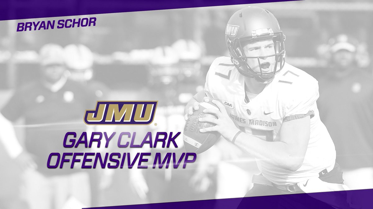 JMUFootball's tweet photo. Congrats to Bryan Schor, who is this year’s Gary Clark Offensive MVP! https://t.co/cHNCcDsAFI