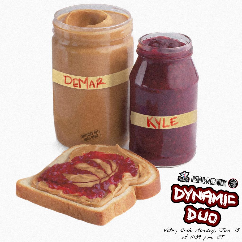 Cabbie's tweet image. Can't have one without the other. Have to send both to the NBA All Star Game! Artwork cc @M101_Mutant101. #NBAVote @DeMar_DeRozan