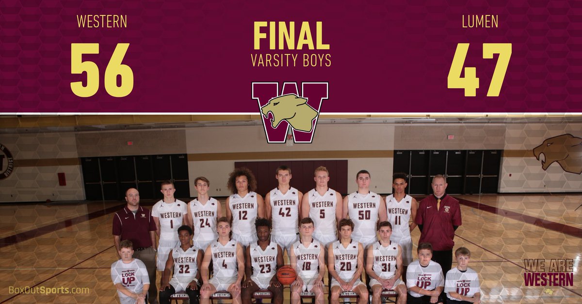 vickersWHS's tweet photo. Big win by the @WesternBoysBB over Lumen. Panther Pride!!! #beatlumen @wpanthersports https://t.co/y3WKY7XJL5