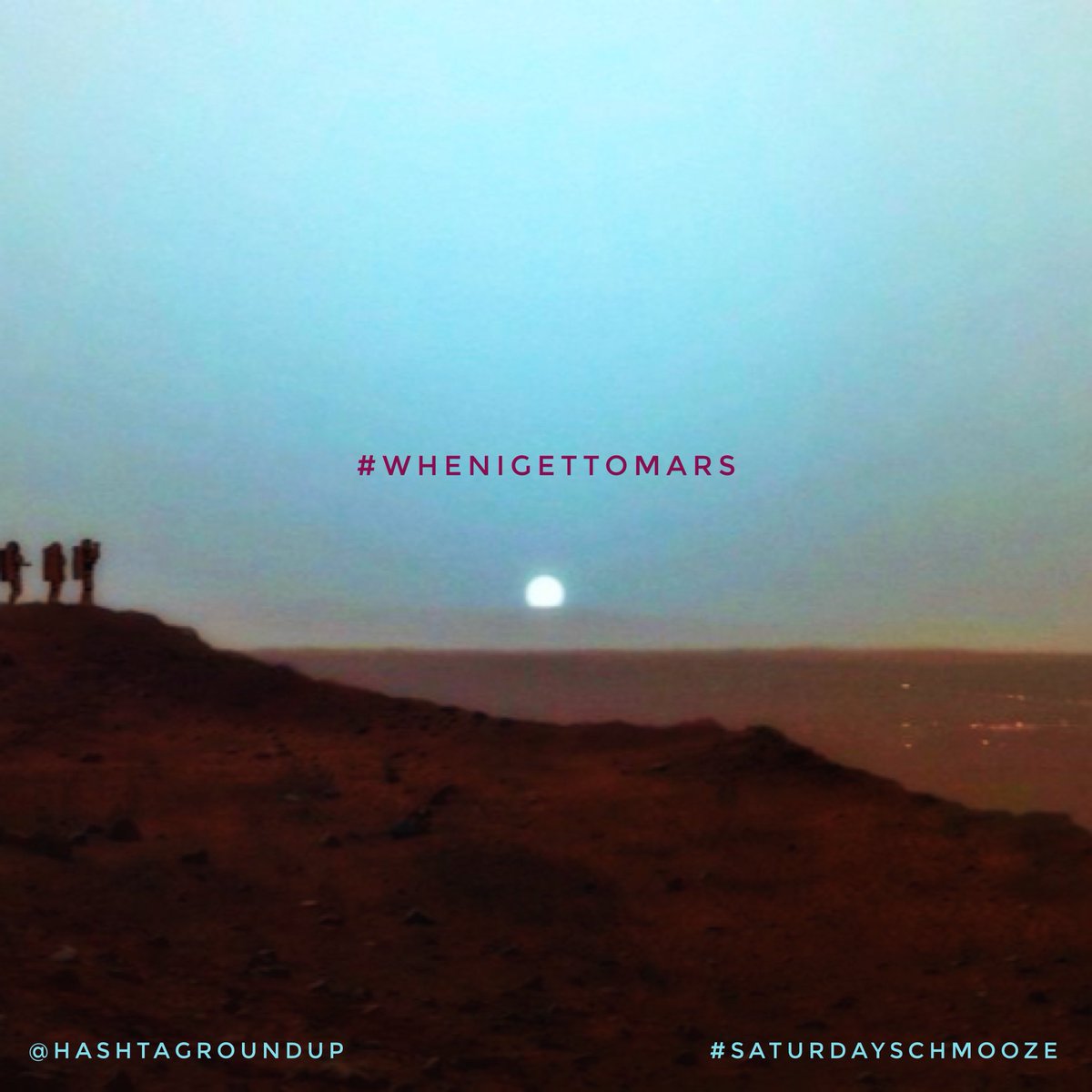 gamiliell's tweet photo. Wow, these #WhenIGetToMars fantasies are out of this world! This  #SaturdaySchmooze game is climbing, trending #11US! Way to go everybody! Let’s keep rocking on @HashtagRoundup #poweredby @TheHashtagGame! #weloveyou 💕 https://t.co/Ew8q2r1fOl
