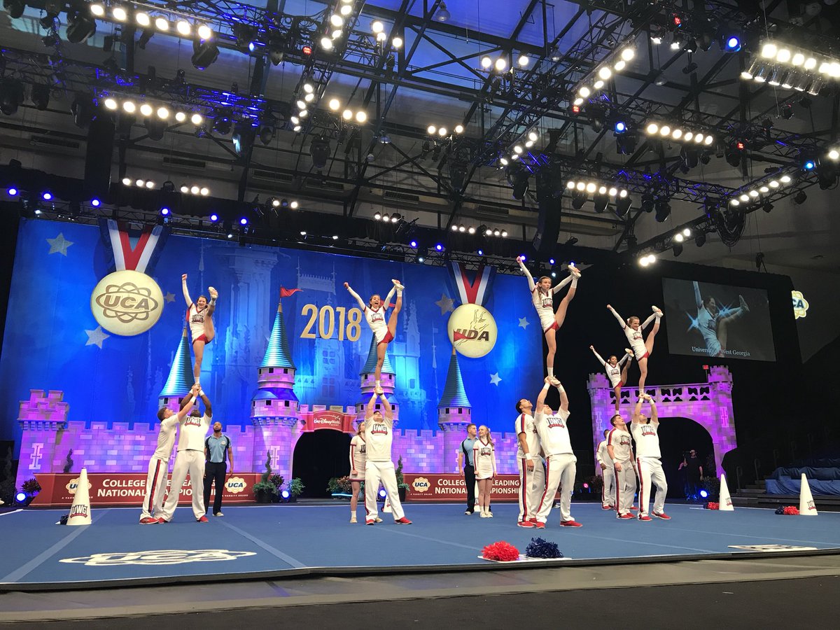 UCAupdates's tweet photo. Hey! How bout them wolves? West Georgia looked great during Finals! #UCAnationals 🔴🐺 https://t.co/0giQ2NpkyC