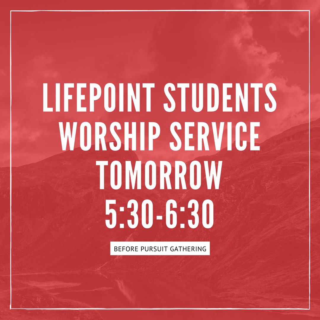TOMORROW! Come celebrate Jesus, friends, and life with the LifePoint Students fam and help us welcome a few new members to our worship team!
