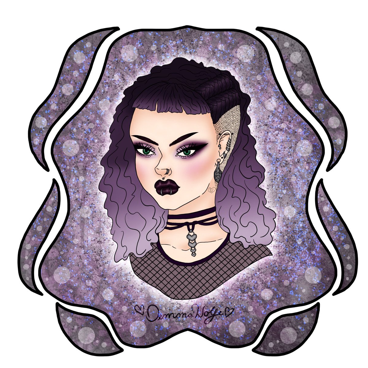 Demonawolfe's tweet photo. Izzi -x- #ipadpro #procreate #art #artwork #artist #artoftheday #beautiful #creative  #drawing #digitalart #digitalartist #illustrator #illustration #demonadraws https://t.co/hExF9mZ8lC