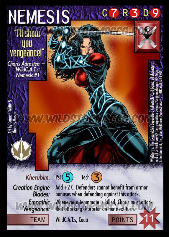daarkanjel's tweet photo. Custom #WildStorms CCG Nemesis character card designed by @WildstormsCCG art by @Cap_White and @mentalstudios https://t.co/8GiWDUbNfW
