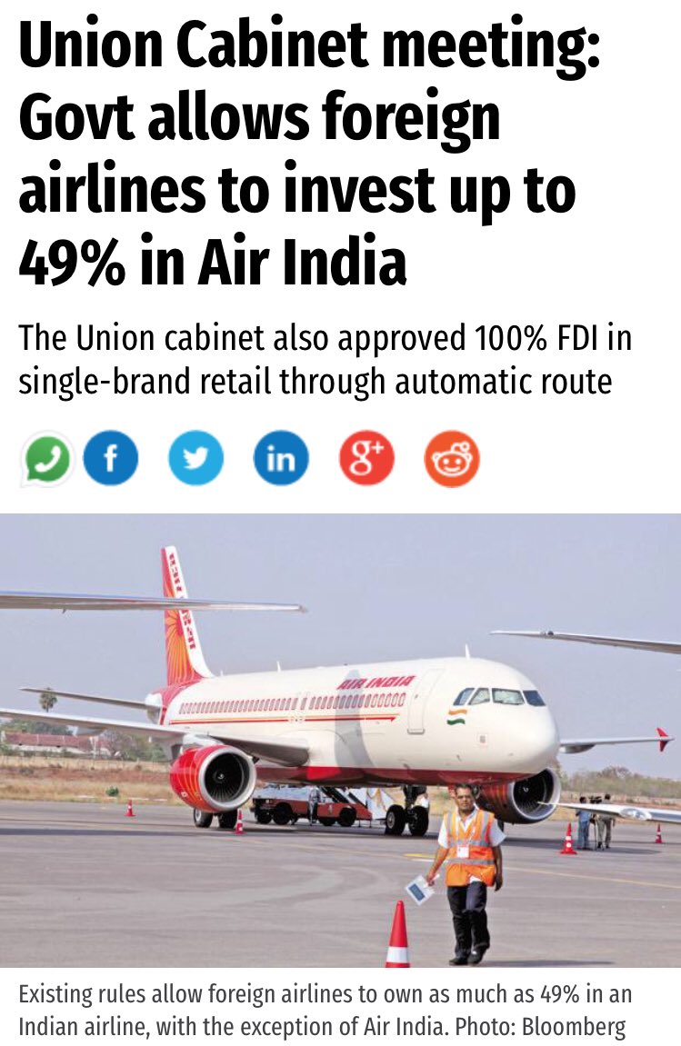 It isn’t #Italian #Congress
but #BJP’s #Swadeshi #Modi Govt copying #Italian Govt in selling NationalFlagCarrier👎🏿
#Alitalia bidding started in 2017
And BJP decided to sell #AirIndia in 2018
Foreign Airlines want only Main Routes then who will serve Rest of India?
#MakeInIndia
