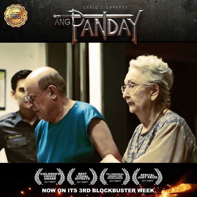 StarCinema's tweet photo. Isama mo na rin ang iyong lolo't lola sa panonood ng #AngPanday today! 🗡 #AngPanday3rdBlockbusterWeek https://t.co/diH6hku9UB