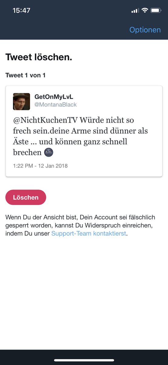 MontanaBlack's tweet photo. Danke dafür Twitter :) https://t.co/b1Wsujpmzk