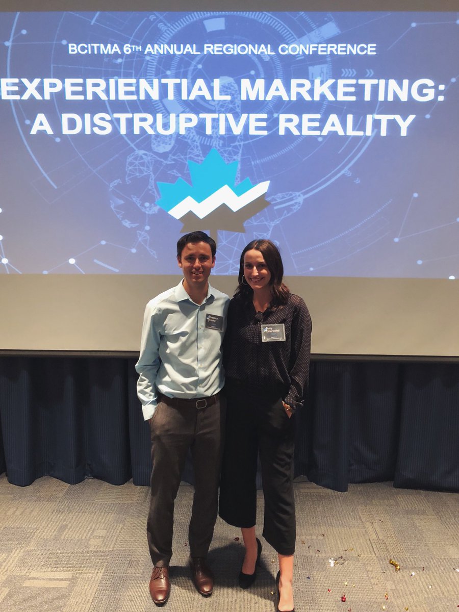 Schmoozapalooza's tweet photo. MA Case Lead @GregoryFrame and VP of Professional Development @amygsherwood just finished an awesome day of MCing the 6th annual @BCITMA regional conference! Now that it’s over, guess what? Schmooze is up next!!! #18days #regconf2018 #schmooze2018 #bcitma #experientialmarketing https://t.co/Z66HwnxtQs