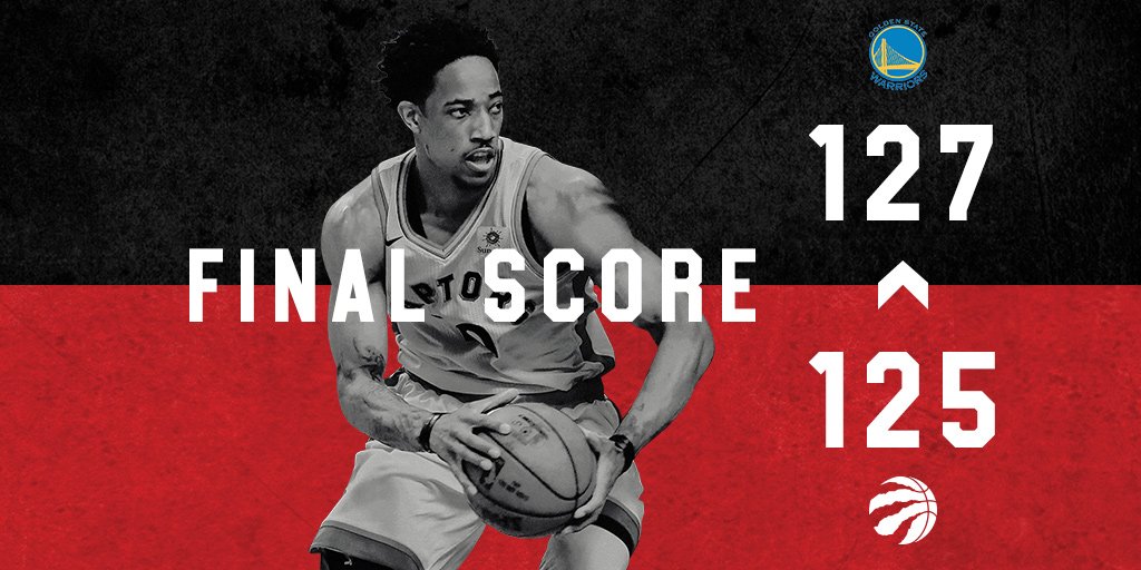 Raptors's tweet photo. Helluva game. #WeTheNorth

@DeMar_DeRozan 42p #NBAVote https://t.co/Y9uJjCMBwP