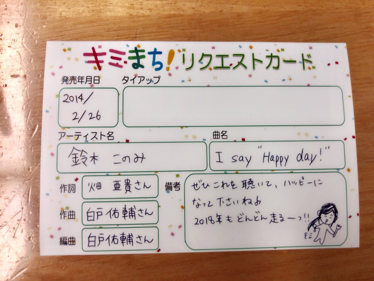 阿澄佳奈のキミまち 鈴木さんに 先日のキミまちポストカードをプレゼントしたところ 今日の このみリクエスト のカードを作ってくれました Kimimachi