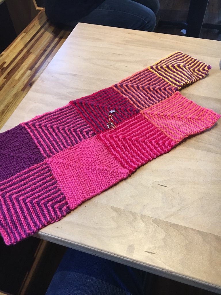 DaveTriesBallet's tweet photo. @handknitshiviz Wowza! I'm only 9 squares into a blanket (going to be 100 in total) so this is rather inspiring 😊 Congratulations! https://t.co/9smGSsqISA