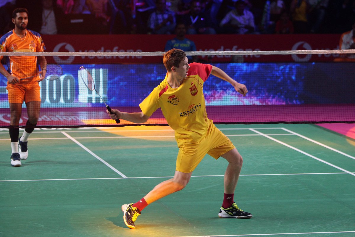 PBLIndiaLive's tweet photo. Bengaluru Blasters and Ahmedabad Smash Masters produced a nail-biting semifinal last night! Check out a few blistering moments from the penultimate encounter of #VodafonePBL Season 3. https://t.co/tjSysKny2l