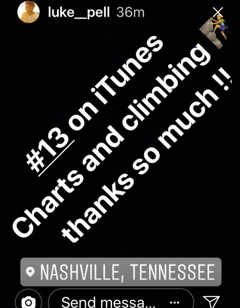 LukePellFanClub's tweet photo. Y'all are incredible!! Look what you've done!! 👏🏻🙌🏻 Can we get @lukepell to #1? Tell your friends to get on over to @iTunes and purchase the new EP 💯 https://t.co/cwUXlytPfF