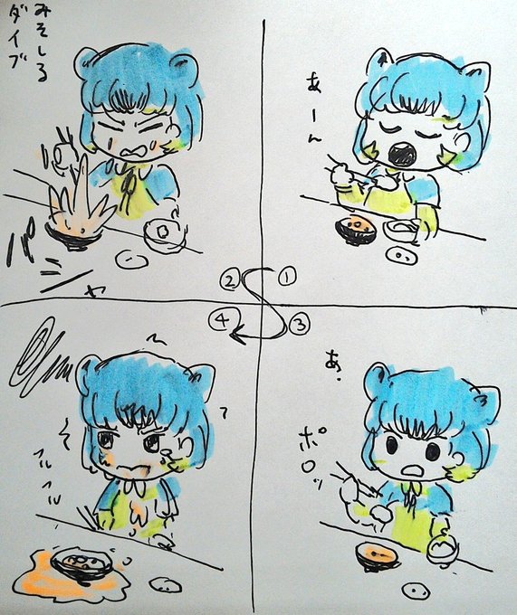 お箸を使うイワハイラックスちゃん。
#けものフレンズ 