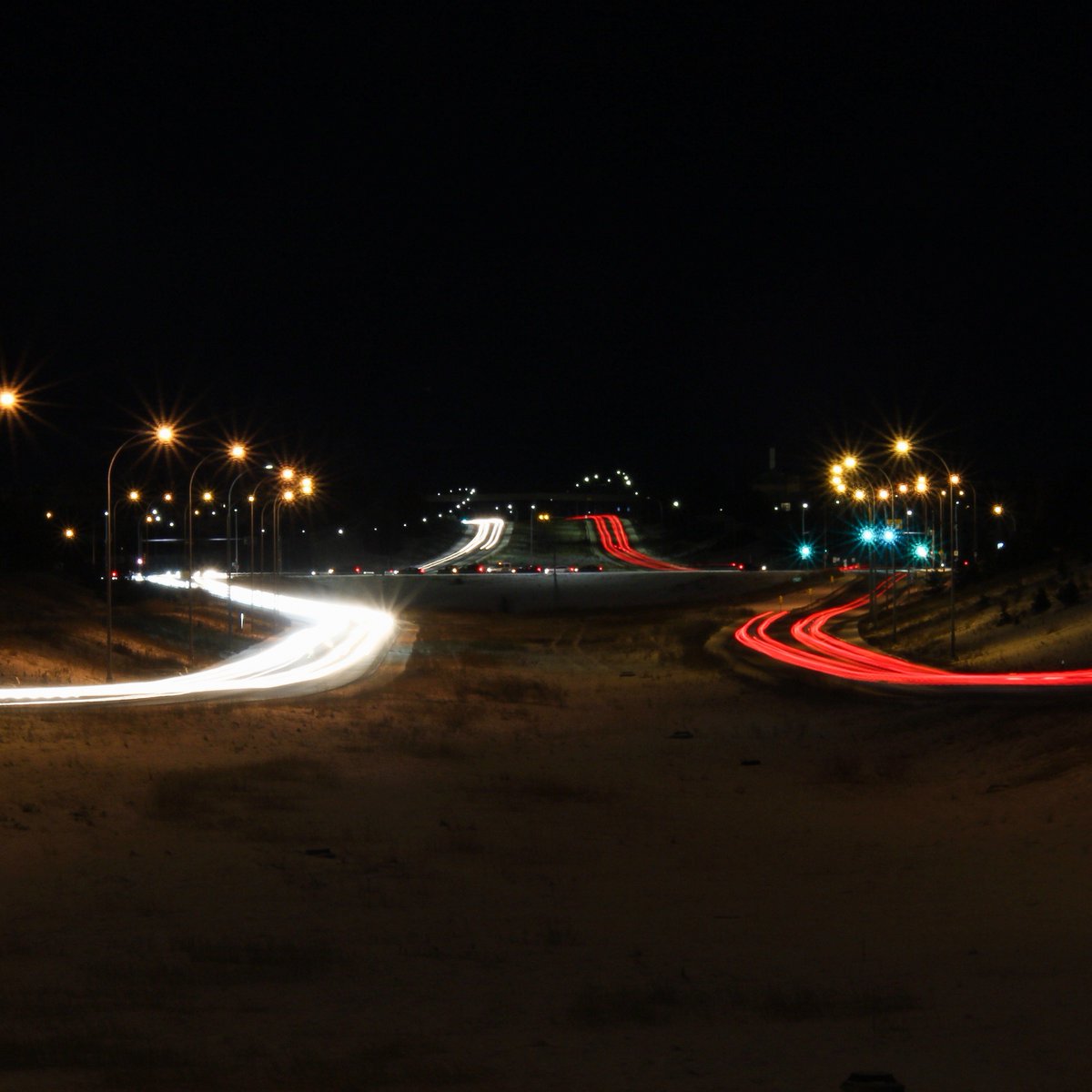 robinst's tweet image. #CarTrails on Terwillegar Drive tonight. #yeg #exploreEdmonton #longexposure