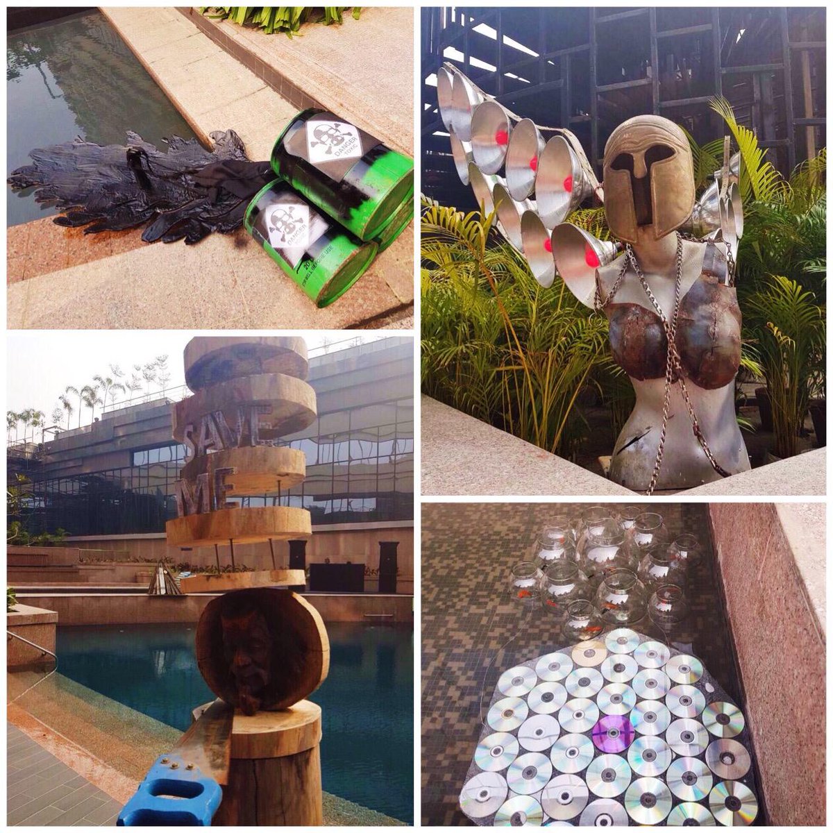 t2telegraph's tweet photo. t2 is admiring art installations by @dutta_abhishek at Novotel #ArtAppeal #SundayAfternoon https://t.co/Ca9GMEhbi4