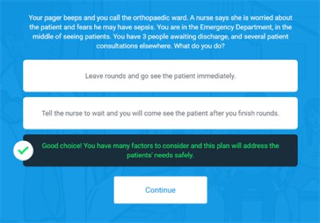 CulturalKings's tweet photo. How can video games  impact practitioners’ approach to safety in hospitals? In 'Resilience Challenge' players assume the role of a clinician in a simulated healthcare environment. Created by @KingsCollegeLon @CARE_KCL &amp; @KarmanLtd Play it here: https://t.co/RvOB1BS8bM https://t.co/Y6zX3ydC9w
