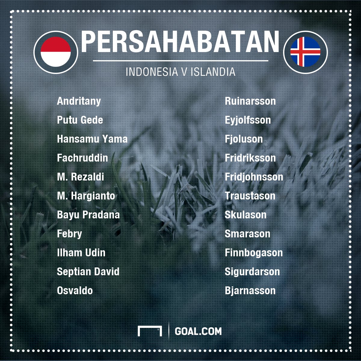 GOAL_ID's tweet photo. Starting XI Indonesia vs. Islandia. Prediksi pertandingan Anda, Tweeps? https://t.co/OHkw1IenlD
#timnasday #idnisl #MatchdayGoal https://t.co/X1bEKCMEsg