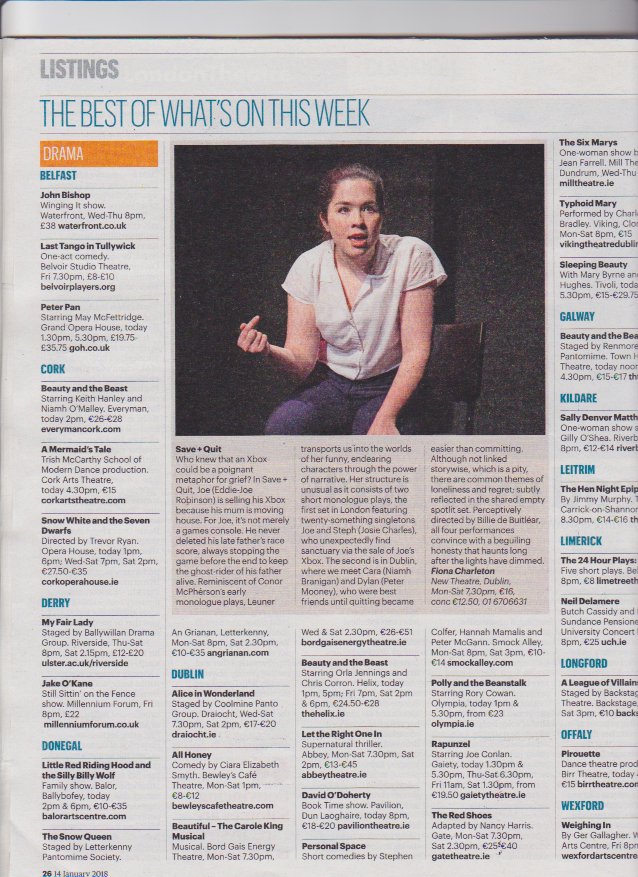 "all four performances convince with a beguiling honesty that haunts long after the lights have dimmed" 💅

There we are featured as 'Best of what's on this week' in @thesundaytimes Thanks for the wonderful write up! Only one week left! 🎉 <a href="/The_New_Theatre/">The New Theatre</a>