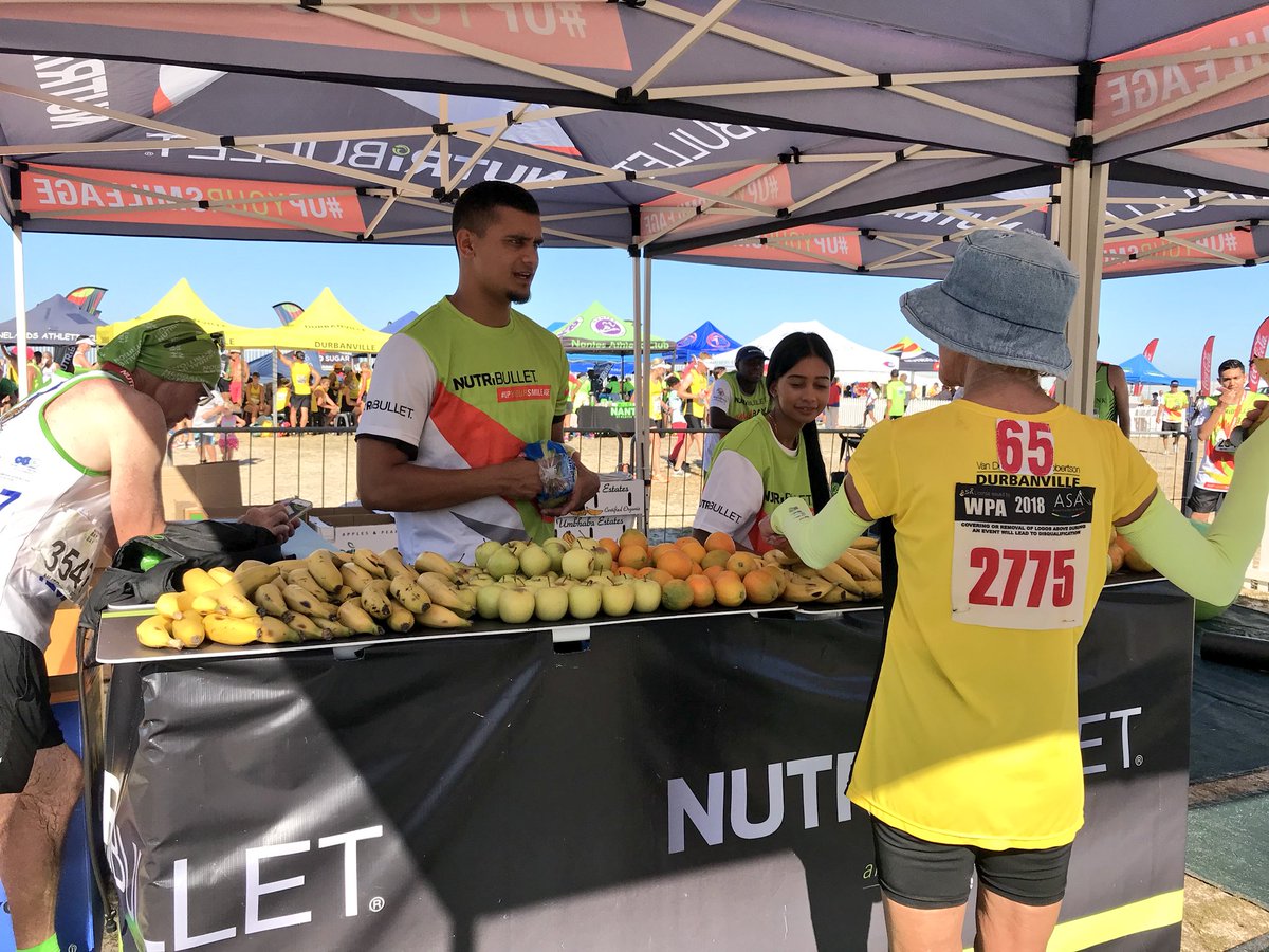 baytobayrace's tweet photo. @NutriBulletSA providing much-needed fresh fruit at the finish of #BaytoBay2018 #Upyoursmileage https://t.co/nE32YE9TY8