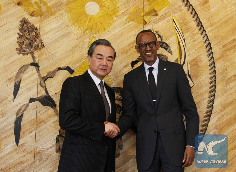 China hopes to strengthen exchanges with Rwanda in various fields, Chinese FM Wang Yi says during his visit to Rwanda;
President Kagame says Africa trusts China, is willing to see China playing a more important role on the continent xhne.ws/GSFbD