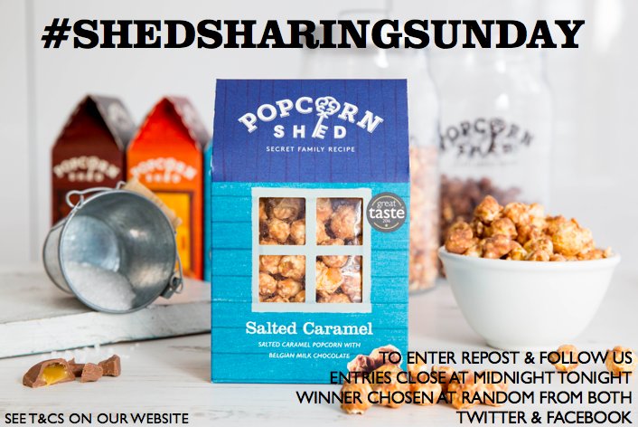 popcornshed's tweet image. ENTER #Competition #ShedSharingSunday Retweet &amp;amp; Follow for chance to #win Popcorn Shed treats! Pls Share: What are you doing today?