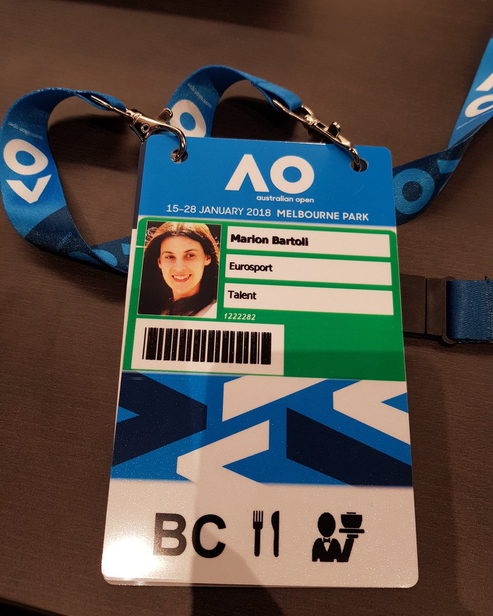 bartoli_marion's tweet photo. Not yet a #player but always a @EurosportFrance commentator @AustralianOpen 👍😀🎾 can't wait to be back on court competing though @tiebreaktens in #NYC and then @MiamiOpen #marionisback #Eurosport #AusOpen https://t.co/vIJ4IyNBu9