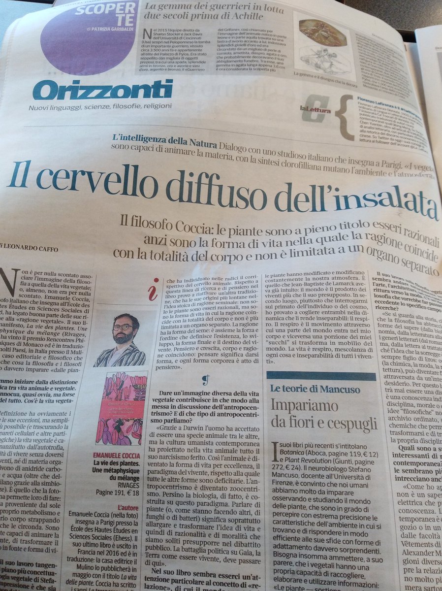 lucialessi's tweet photo. 'Le piante sono esseri razionali' dice Emanuele Coccia su @La_Lettura @LeonardoCaffo. #TheSoundMachine di Roald Dahl (screaming trees) https://t.co/2p6qxtXB4n