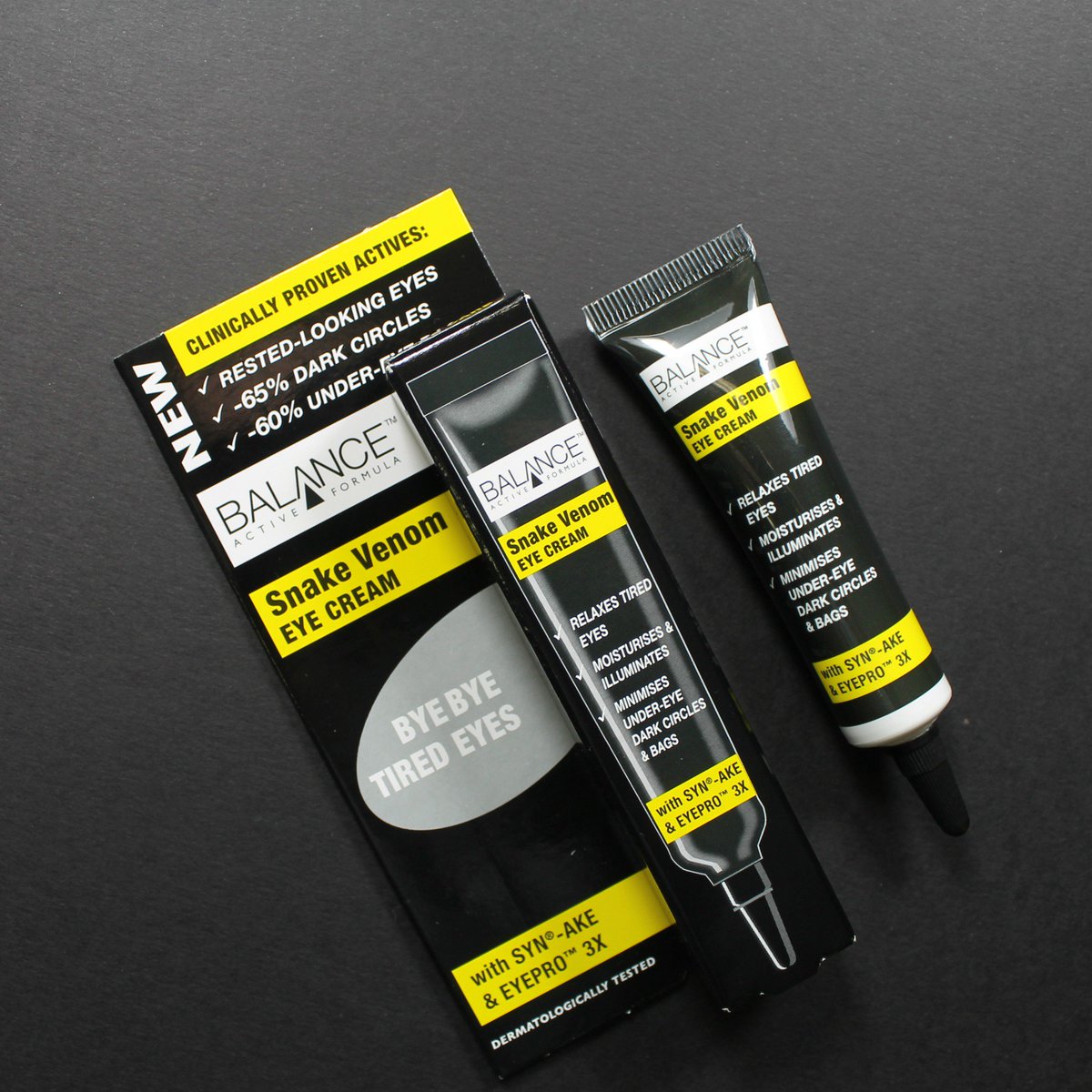 Balanceactive's tweet photo. With Syn-Ake and EYEPRO 3X, our Snake Venom Eye Cream helps to reduce the appearance of dark circles and leaves tired skin looking revitalised! https://t.co/FflndtYIdZ #BalanceActiveFormula https://t.co/cB8A8i8oiw