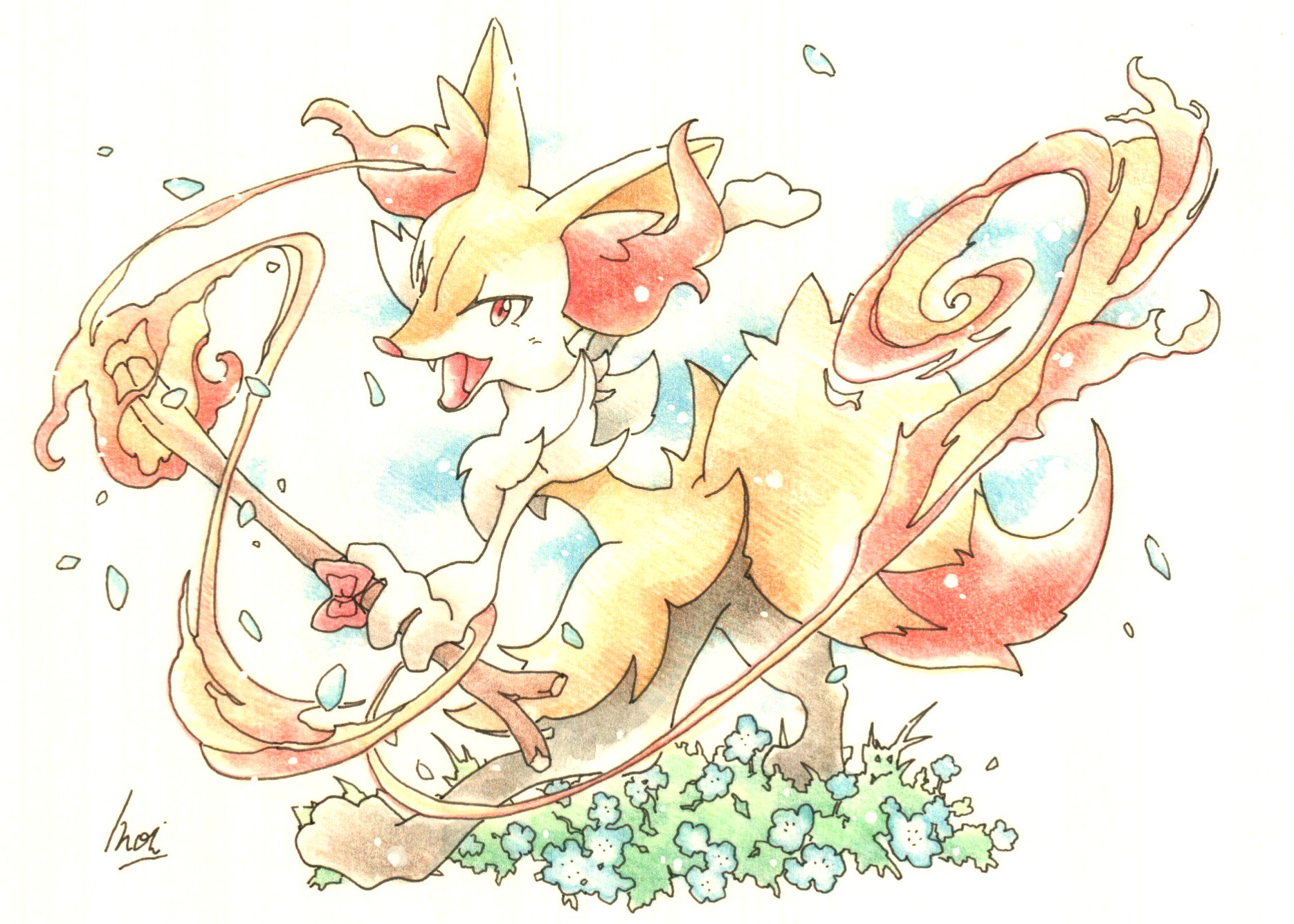 تويتر Inori على تويتر 今日のポケモン図鑑 ｎｏ ６３０ テールナーの ほのおのうず ネモフィラの花言葉 可憐 T Co Jp9wq0i6yc