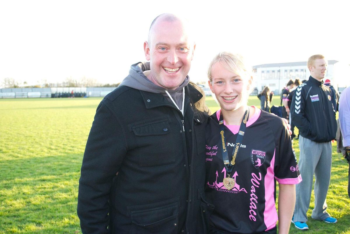 WexfordFCWomen's tweet photo. #FAIWNL trophy on tour comes to Nicola Sinnott's sponsor for the past four years, Donnelly's of Enniscorthy! https://t.co/UJthSLukao