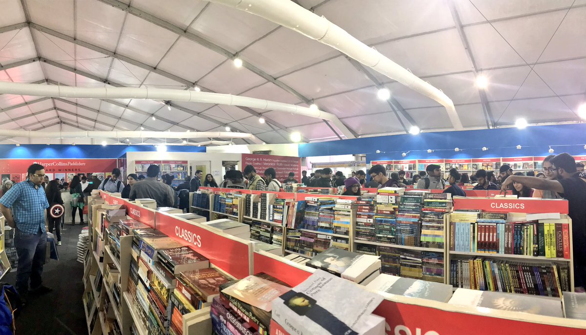 HarperCollinsIN's tweet photo. It’s the last of the #WorldBookFair2018 Visit the @HarperCollinsIN stall at Hangar over lake, Stall no. 112-135! and the Children’s pavilion at Hall no.7 Stall no. 114-117! #HCIatWBF #SpinAStory https://t.co/5Pj26EwM1P
