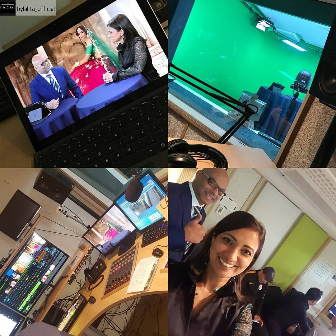 FashCrashbyL's tweet photo. TV shoot in studio Natraj TV/Salto with presenter Ed Debipersad en Shanti Prakash Persad for Dutch Indian Fashion Week 2018. #comingsoon😊 #difw #fashcrash  #bylalita #fashion #goals #international #fashionshow #designers #india #uk #dutch #natrajtv #salto https://t.co/UyM4zyhr0t
