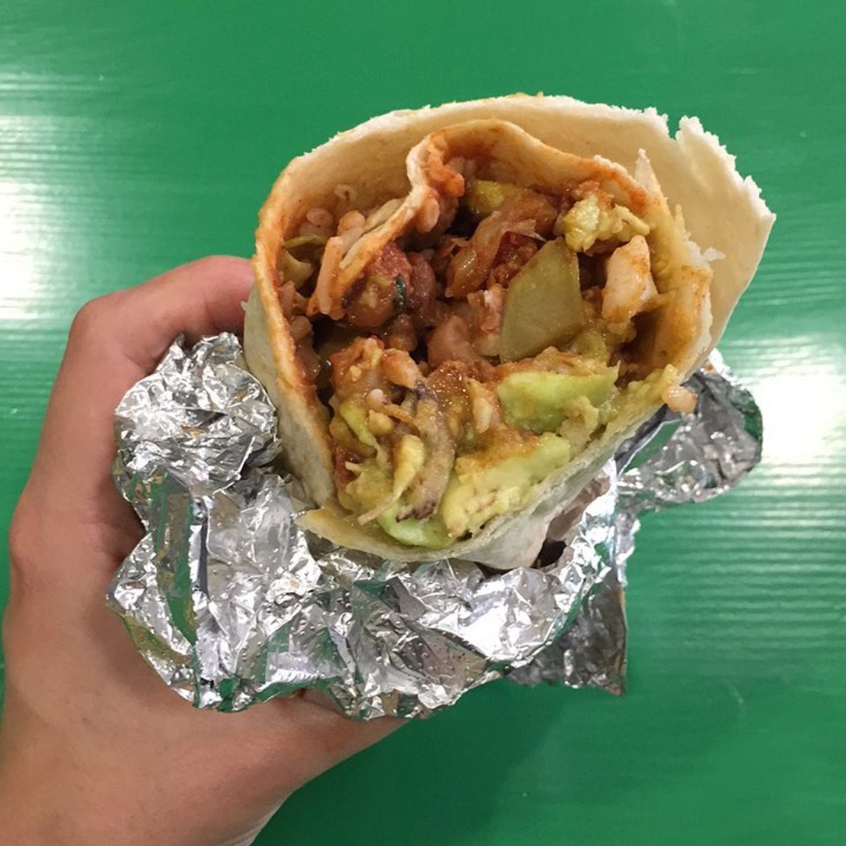 TasteBuchanan's tweet photo. Feeling the effects of the weekend, but taking part in #veganuary? We've got just the thing!

This incredible vegan burrito from @tacomazama 🌯🌯🌯 

Photo credit: veganburd/IG https://t.co/VhHk3yzzhd