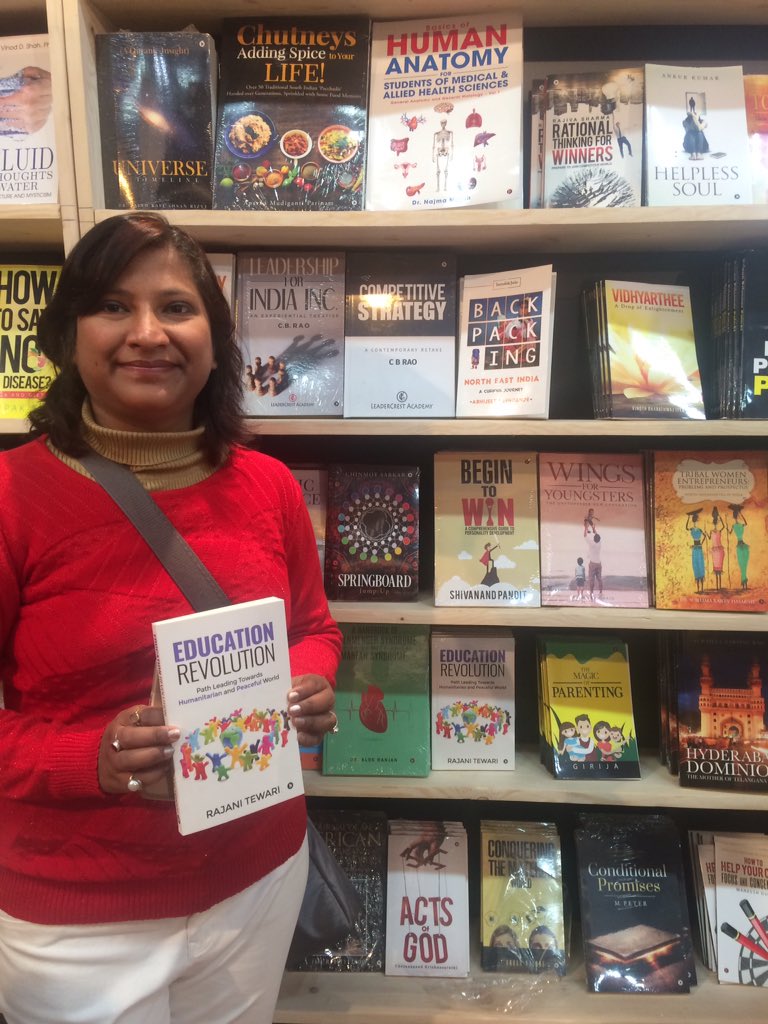 notionpress's tweet photo. Author Rajani Tiwari posing with her book 'Education Revolution' at the #worldbookfair2018 https://t.co/v2DlHe8dEY