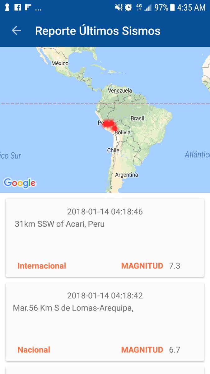 claux31's tweet photo. Que feo temblor... Que todo este bien por Lomas Bella unión y Acari. https://t.co/2lLOcgrNyW