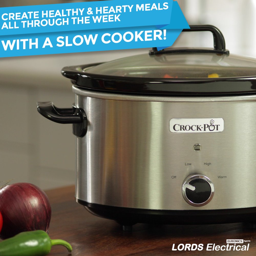 Batch cooking is the perfect way to ensure you stay on track with your healthy eating! With a slow cooker you can create larger portions of healthy and hearty meals to see you through the week. Visit lords-electrical.co.uk/small-applianc…