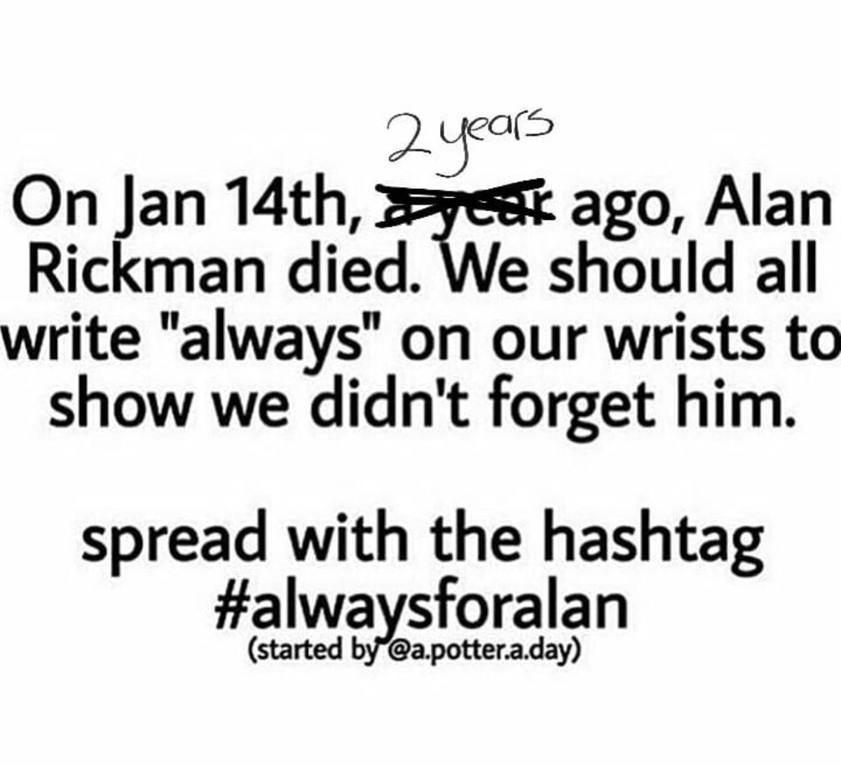 kinofslytherin's tweet photo. #alwaysforalan RIP the half blood prince https://t.co/vU0tzKCUG6