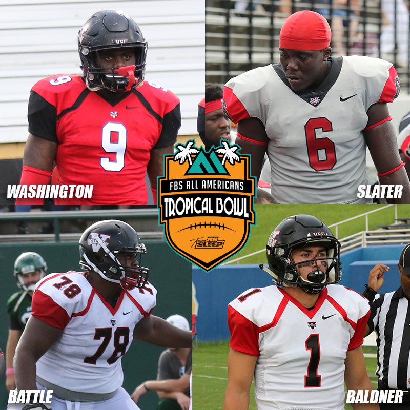 Valdosta State Blazers (@blazerathletics) on Twitter photo Best of luck to Sharmaine Washington, Malik Slater, Kevin Battle, and Dallas Baldner, who will all represent @valdostastatefb in today’s <a href="/TropicalBowlUSA/">TRILLION TROPICAL BOWL</a>! #FlameOn #BlazerNation Best of luck to Sharmaine Washington, Malik Slater, Kevin Battle, and Dallas Baldner, who will all represent @valdostastatefb in today’s <a href="/TropicalBowlUSA/">TRILLION TROPICAL BOWL</a>! #FlameOn #BlazerNation