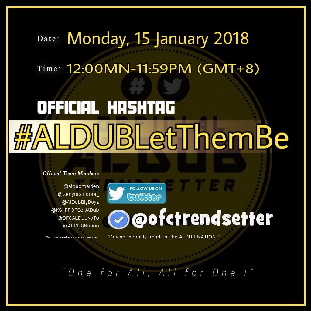ofctrendsetter's tweet photo. If you love someone,
#ALDUBLetThemBe happy. Support them with what they want. Pray for their success.
Let them be who they want to be. Let them do what makes them enjoy their life.
Let them be themselves.
Just let them. https://t.co/shIpTceTiq