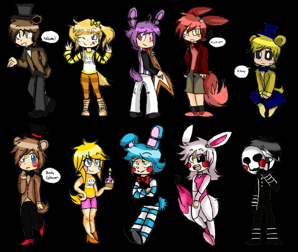 Fnaf human form.